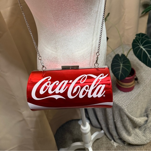 Coca Cola Handbags - Coca-Cola Soda Can Crossbody Bag - Metallic Red Novelty Clutch - NWOT